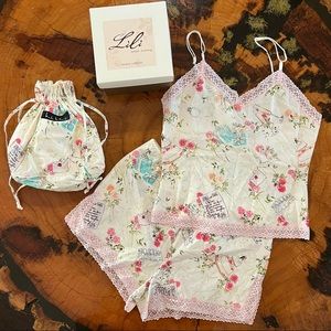 Nicole Miller Bridal Set - Lingerie / Cami & Short Set with Pouch